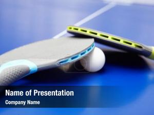 Tennis two table ping pong PowerPoint Template