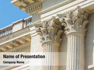 Ancient greek temple stone corinthian PowerPoint Template