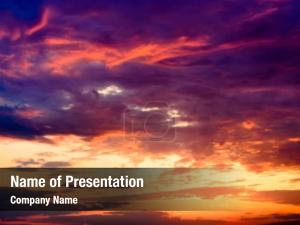 Sunset In Clouds PowerPoint Template