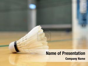 Badminton close shuttlecock game  PowerPoint Template