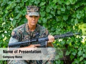 Marine female military posing military