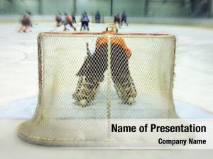Ice Hockey Goalkeeper PowerPoint Template