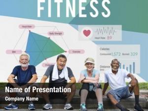 Health conscious diverse senior fitness