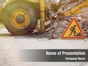 Under Construction Sign PowerPoint Template