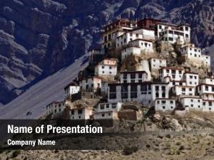 Mountain monastery himalayas   PowerPoint Template