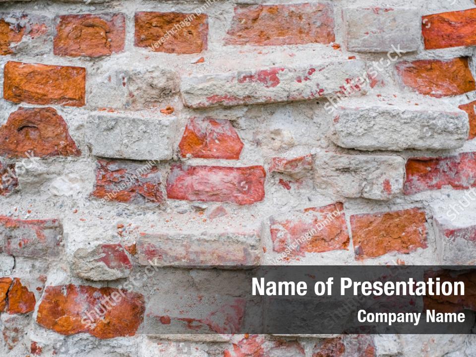 Brick Background Decorative Wall Texture PowerPoint Template - Brick ...