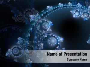 Abstract Blue Clockwork PowerPoint Template