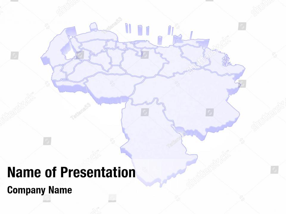 Political Map Venezuela Powerpoint Template Political Map Venezuela