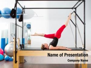Instructor pilates aerobic woman cadillac