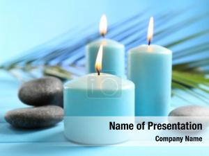 Blue Candles PowerPoint Template