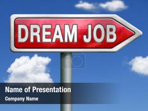 Road job search sign find PowerPoint Template