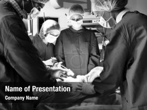Surgery In Black And White PowerPoint Template