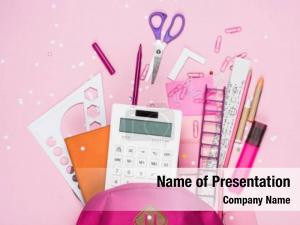 Supplies school stationery   PowerPoint Template