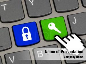 Lock And Key On The Keyboard PowerPoint Template
