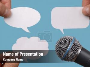 Social conference, interview media concept PowerPoint Template