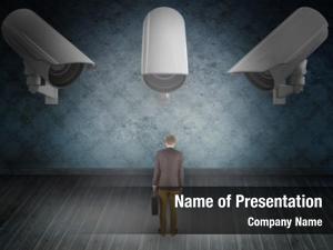 Security Cctv Camera Wall City PowerPoint Template - Security Cctv ...