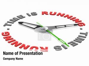 Time time running slips away PowerPoint Template