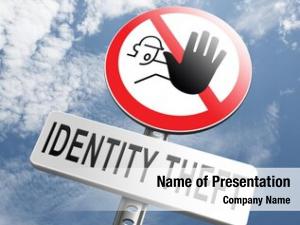 Stop identity theft warning sign