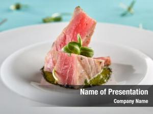 Delicious restaurant food fried tuna