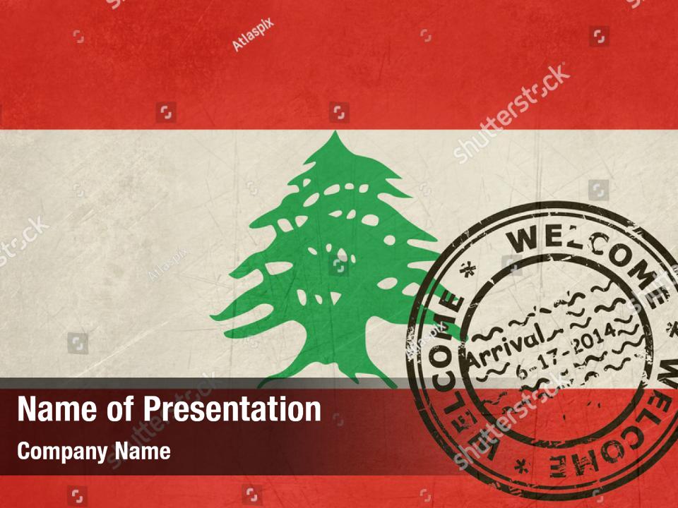 Greetings from lebanon PowerPoint Template - Greetings from lebanon PowerPoint  Background