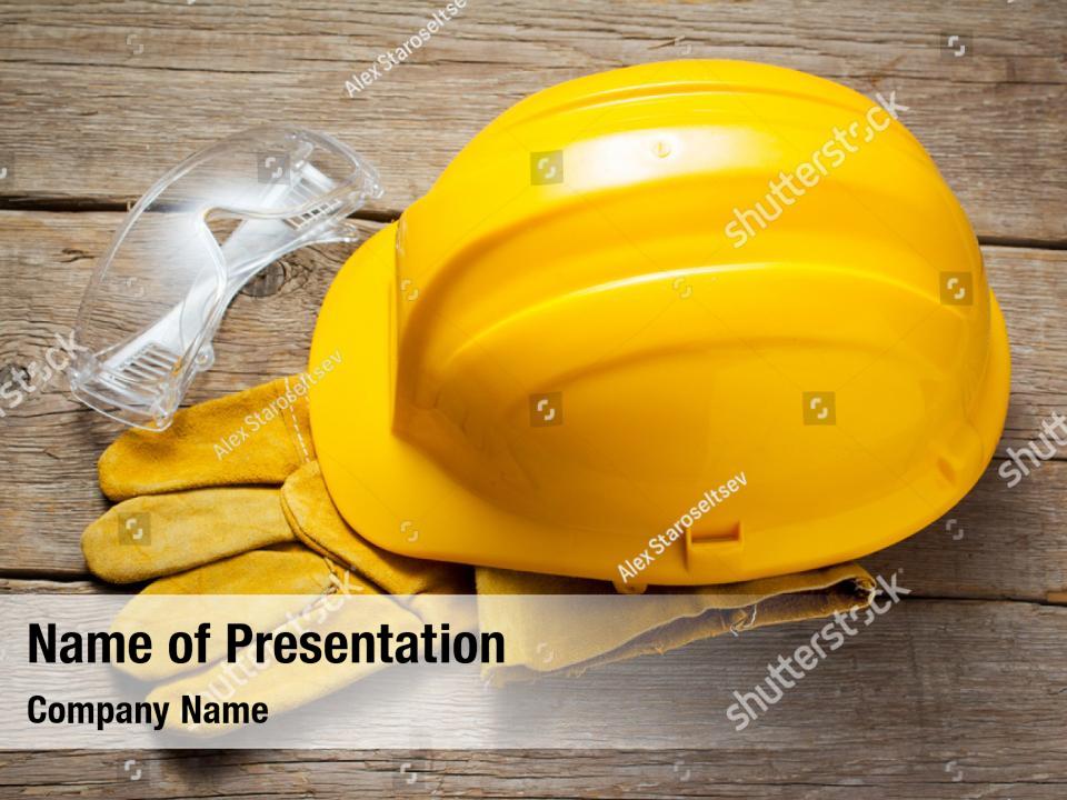 Helmet Yellow Safety Safety PowerPoint Template - Helmet Yellow Safety ...