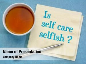 Selfish? self care handwriting napkin