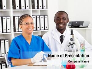 American two african lab technicians