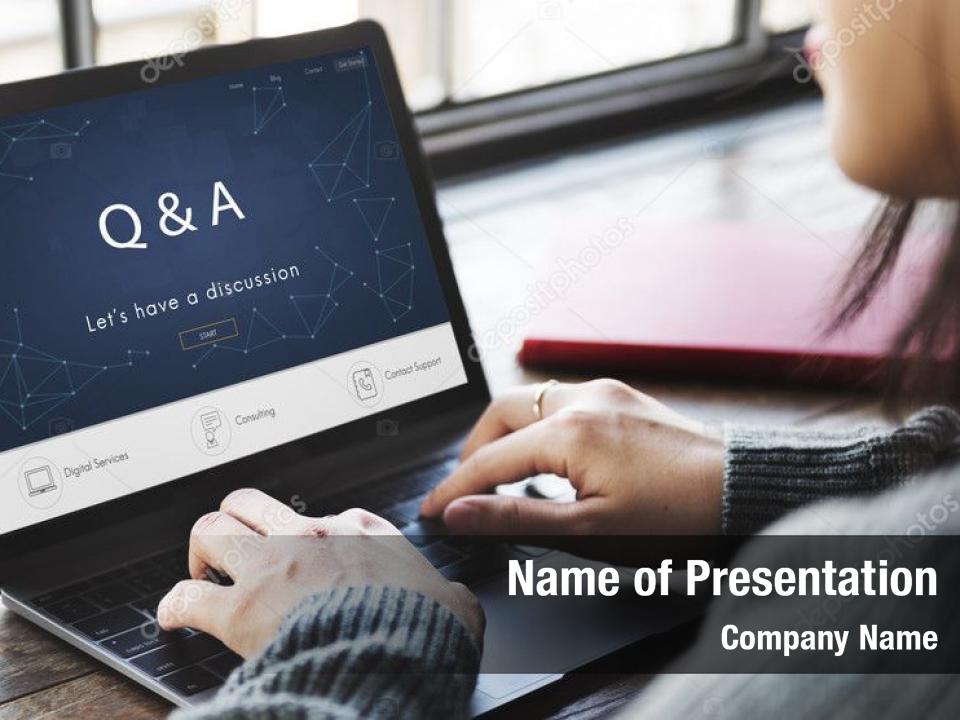 Q a question and answer PowerPoint Template Q a question and answer