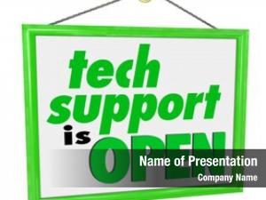 Open tech support words hanging