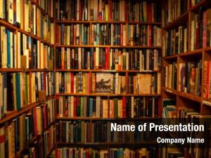 Library Book Shelves PowerPoint Template