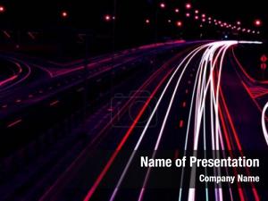 Curved Highway Abstract PowerPoint Template