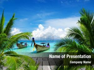 Tropical beautiful beach sea  PowerPoint Template