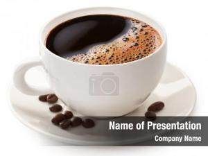 Beans coffee cup white  PowerPoint Template