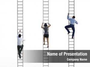 Ladder climbing corporate business concept