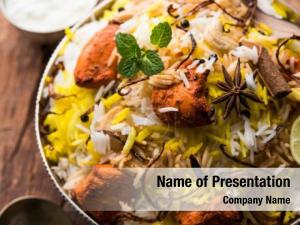 Tikka indian chicken biriyani  PowerPoint Template