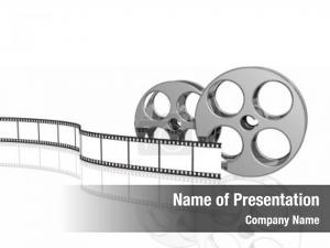 Film film strip roll round PowerPoint Template