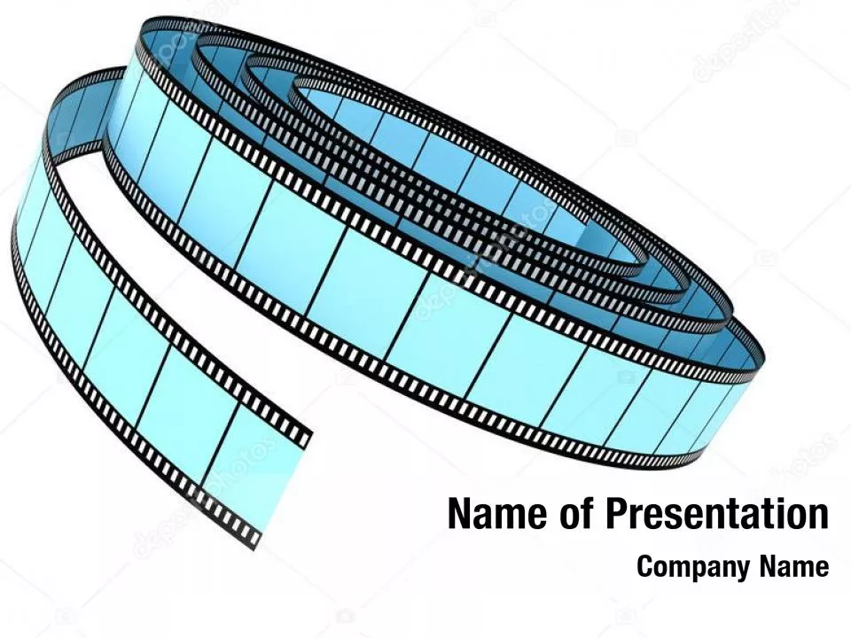 Film Strip In Blue Color