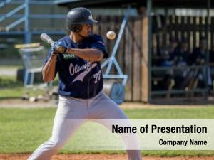 Baseball Hitter PowerPoint Template