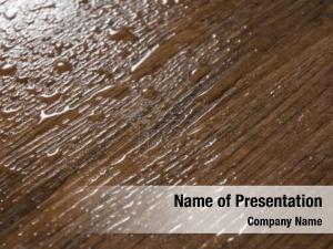 Water Drops On A Brown Background Free PowerPoint Template