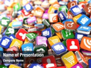 Mobile Phone App Icons PowerPoint Template