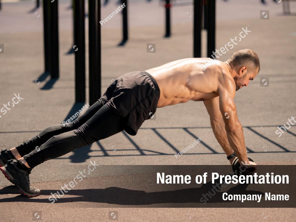 Shirtless Bodybuilder Muscular Athletic Powerpoint Template Shirtless Bodybuilder Muscular