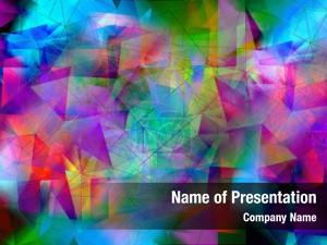 Vivid and Colorful Polygon Abstract PowerPoint Template