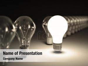 Idea Concept with Light Bulb PowerPoint Template