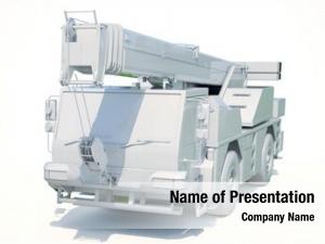 Crane truck mounted white, construction
