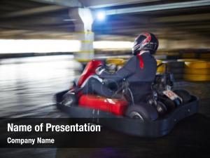 Go kart businessman racing  