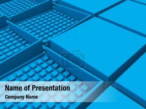 Blue Square PowerPoint Template