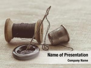 Needle And Threads PowerPoint Template