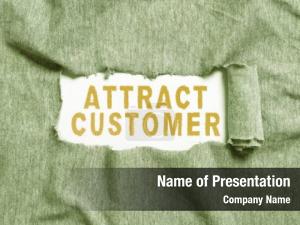 Attract conceptual display customer, business