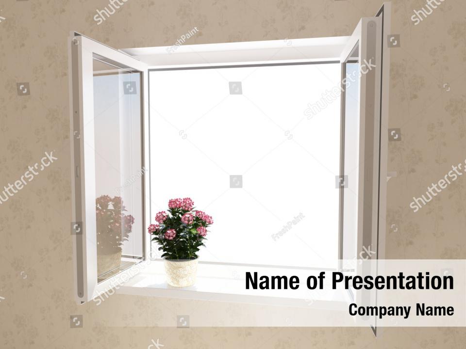 Structure White Window Frame Powerpoint Template Structure White