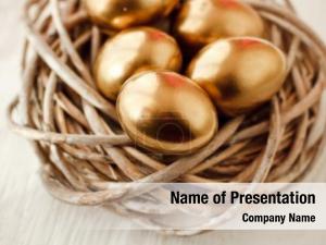 Golden Egg In Idea Nest PowerPoint Template